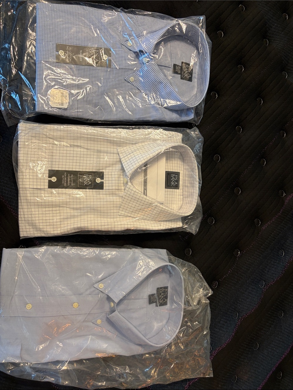 3 Jos a bank dress shirts 18 1/2 neck 34 arm New with Tags